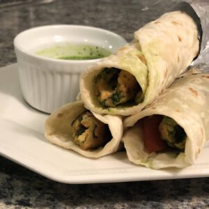 Chicken Sheekh Kabab Roll (2 sticks)